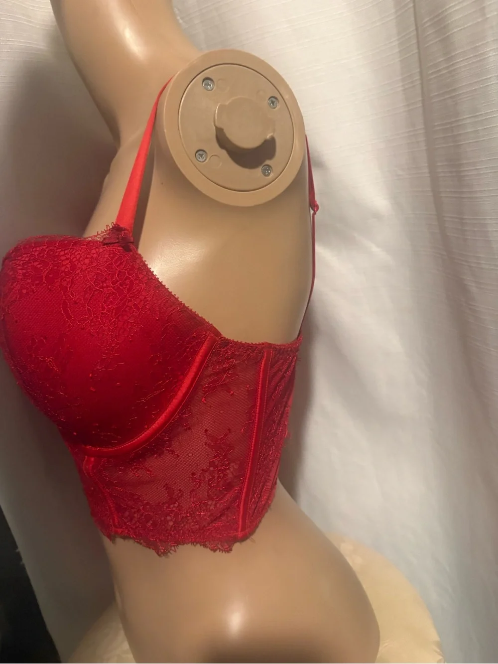 Victoria Secret Very Sexy Red 36D Push-up Long Line bra Bustier Corset Sexy